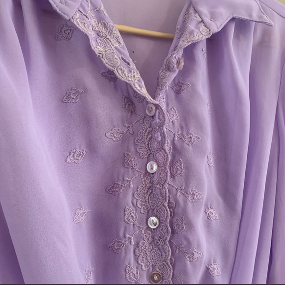 Sheer Lilac 💜 Vintage Dress - Picture 1 of 8